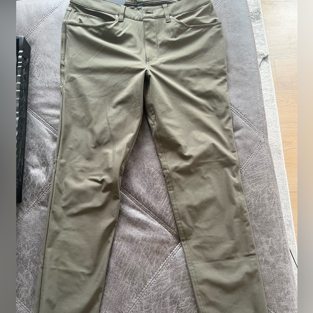 lululemon slim fit pants army green